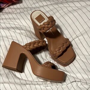Dolce Vita Brown Braided Platform Heels